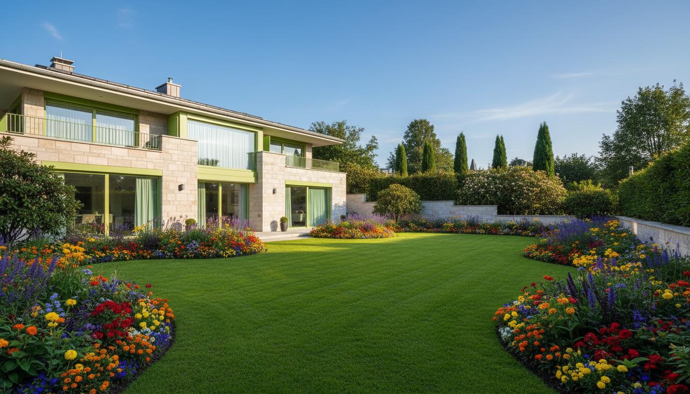 Modernes Haus mit Garten